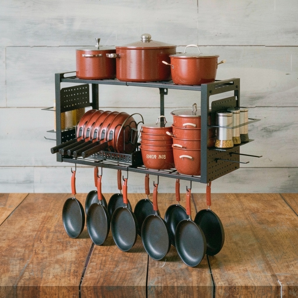 Freexployer 31" Wall Mounted 3-in-1 Pot Rack