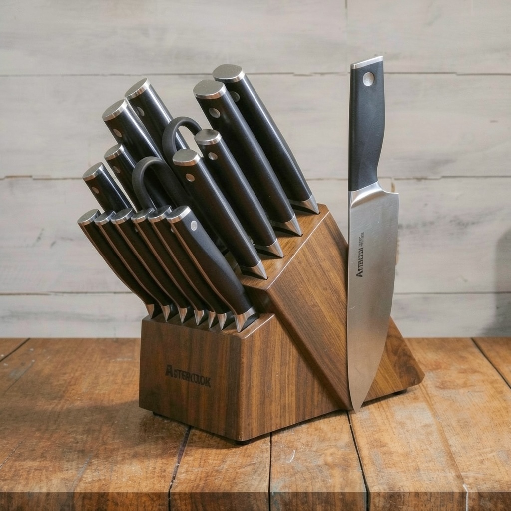Astercook 17-Piece Full Tang Knife Set