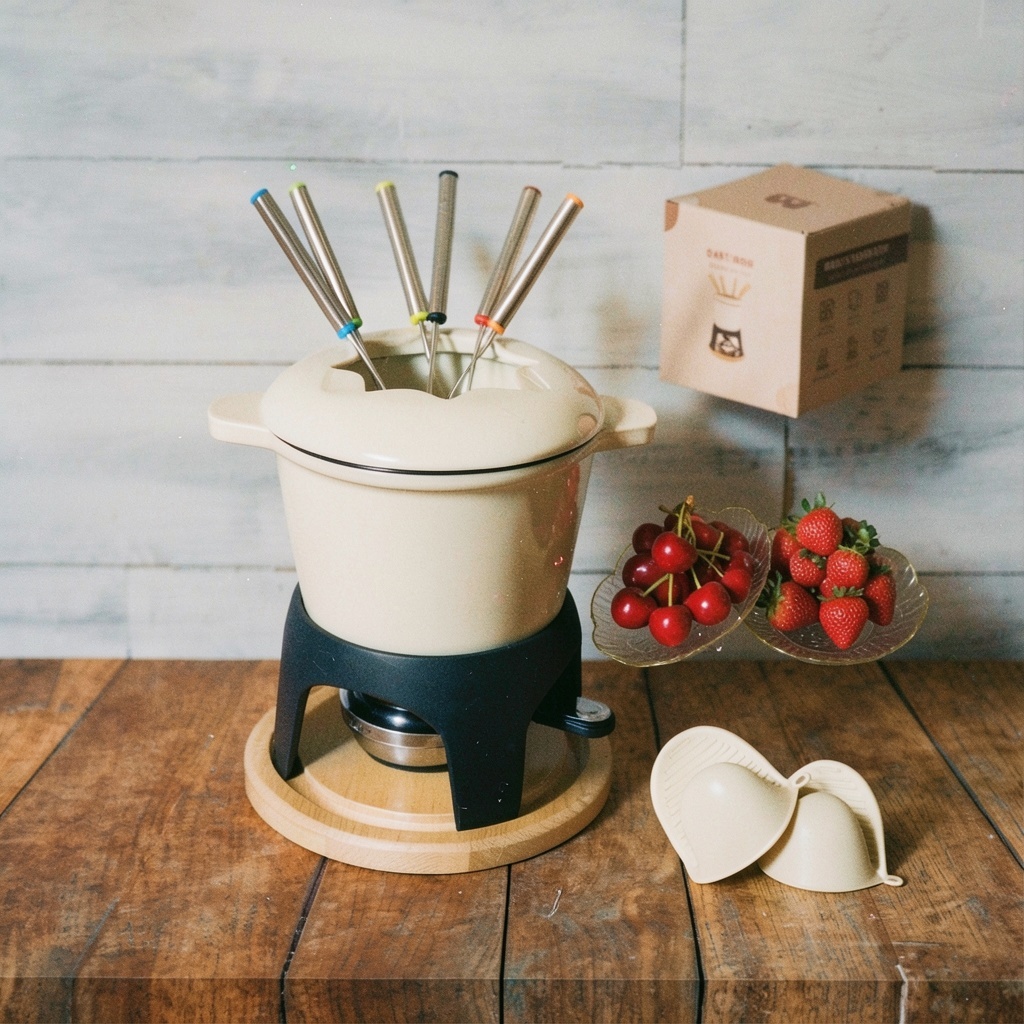 Cast Iron Fondue Set 15-Pcs