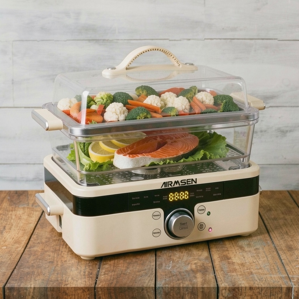 AIRMSEN Glass Food Steamer 8.5QT