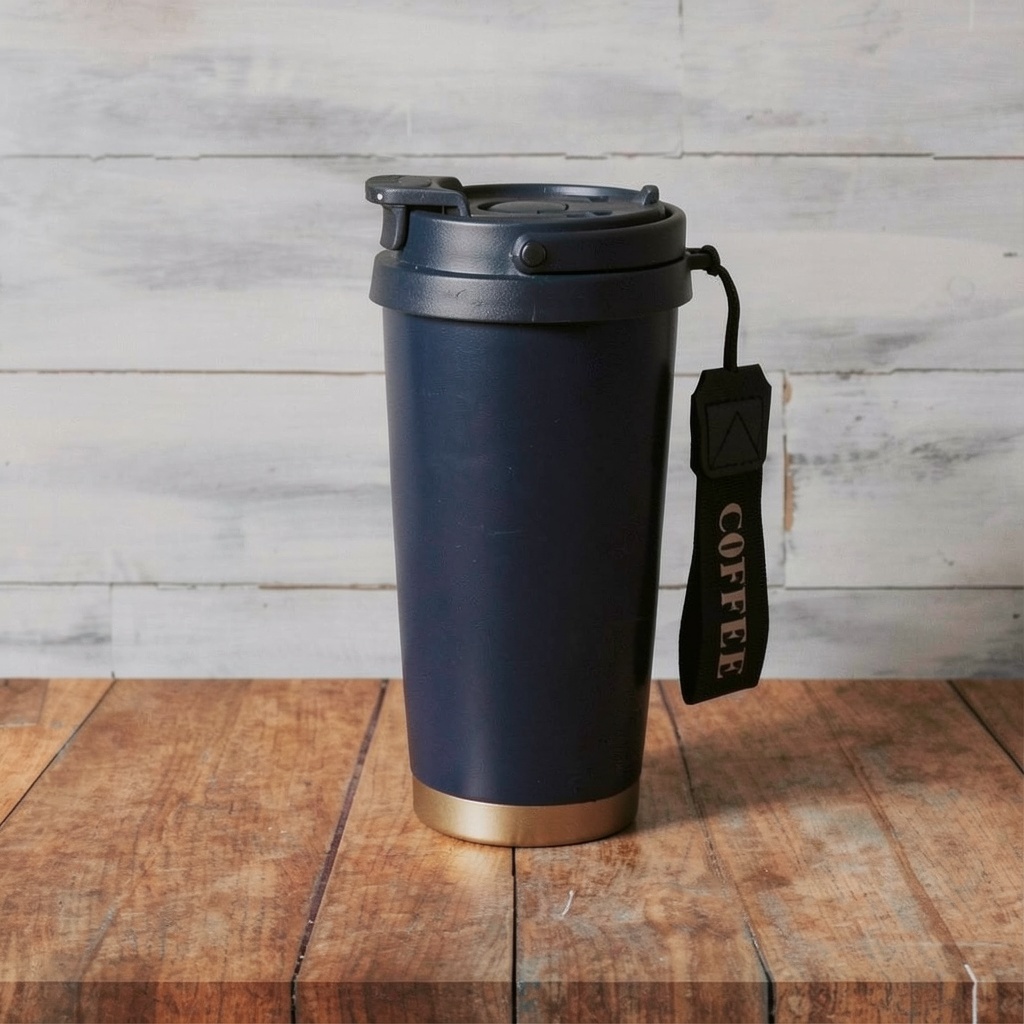 2 Pack 17oz Insulated Coffee Mug with Strap