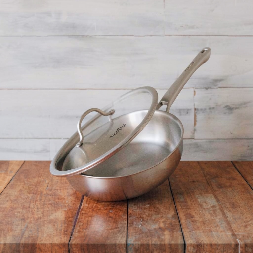 12 inch Tri-Ply Stainless Steel Frying Pan with Lid