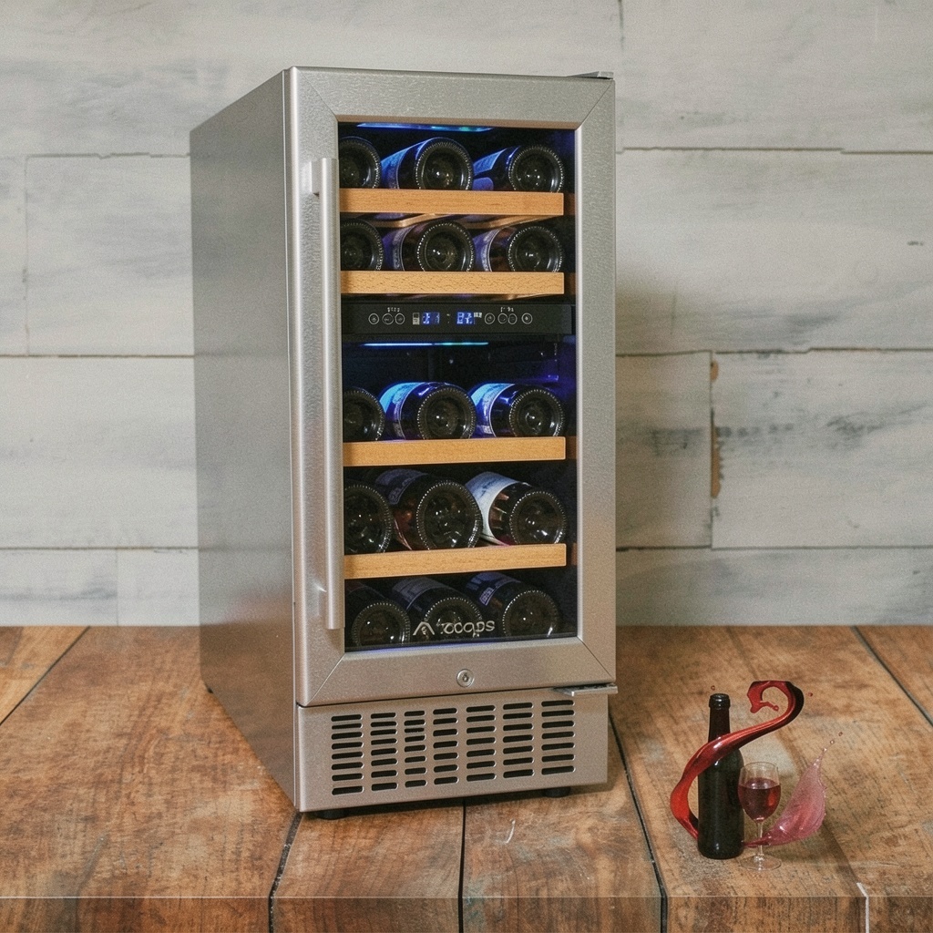 AAOBOSI 15" Dual Zone 28-Bottle