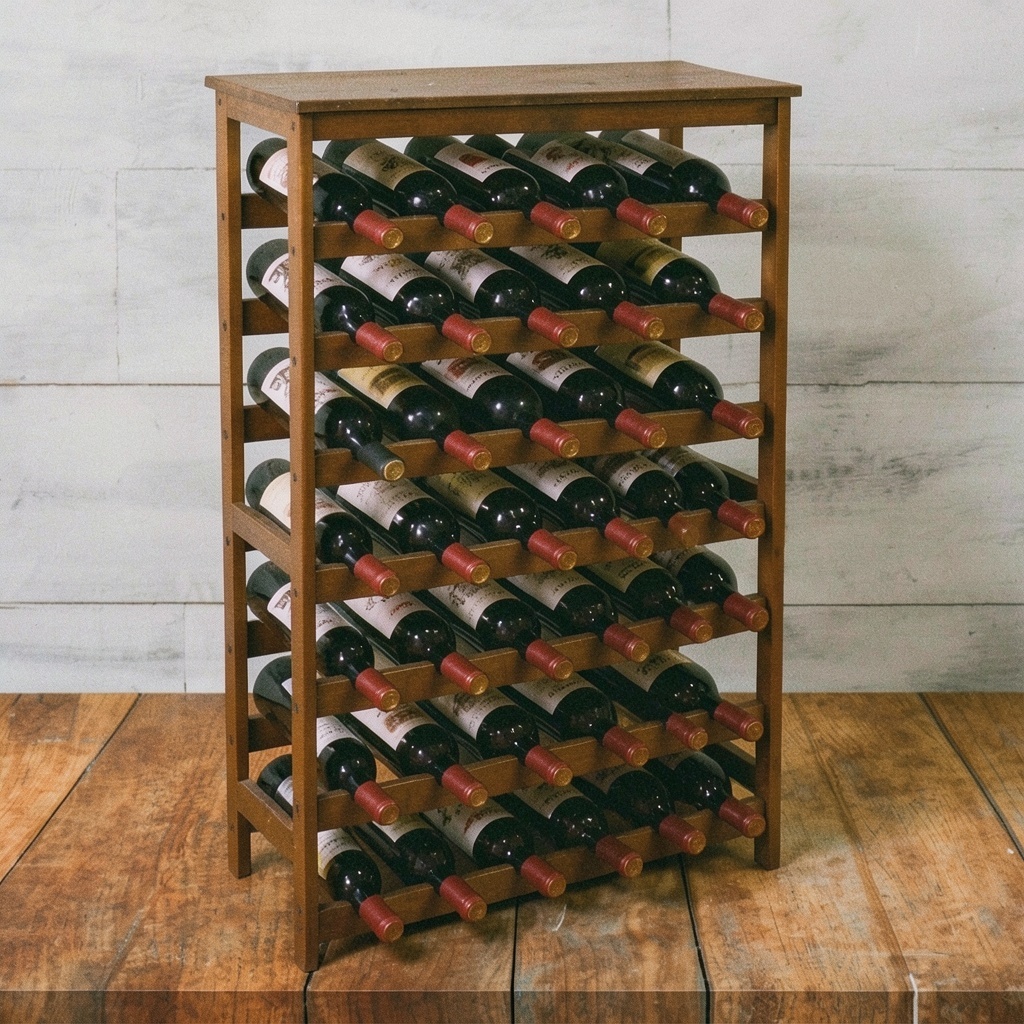 VASMIA 42 Bottles Bamboo Wine Rack