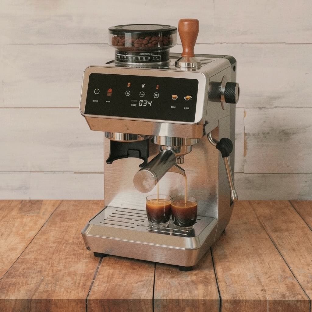 AMZCHEF Espresso Machine with Grinder