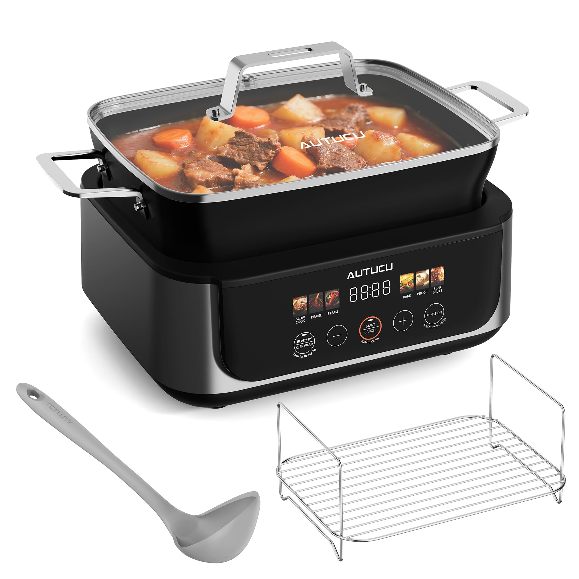 7 Quart Programmable Multi-Cooker with Ceramic Coating